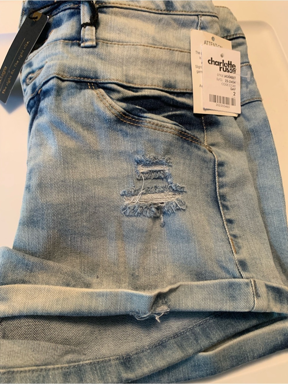 Charlotte Russe NWT Light Blue Distressed Women's Jeans